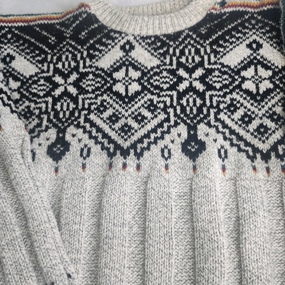 Vintage Hampton Bay USA Wool Fair Isle Sweater Nordic Knit Men’s XL - Picture 2 of 8